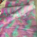 Multi Color Jacquard Luxury Long Pile Fake Raccoon Fur